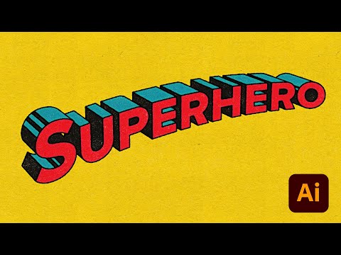 🦸‍♂️ Superman Comic Book Text Effect Illustrator Tutorial