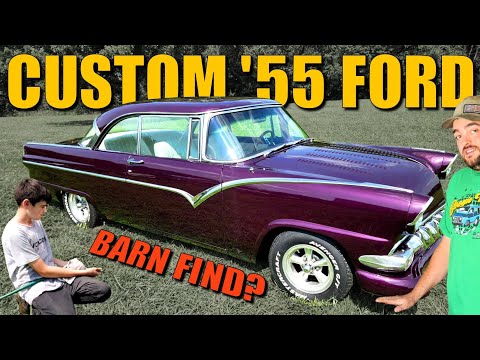 BARN FIND 1955 Ford CUSTOM!  Abandoned 10+ Years: Will It Cruise?