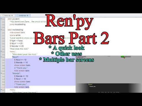 Ren'py Tutorial - How to Make Bars Part 2 (Plus Announcement)
