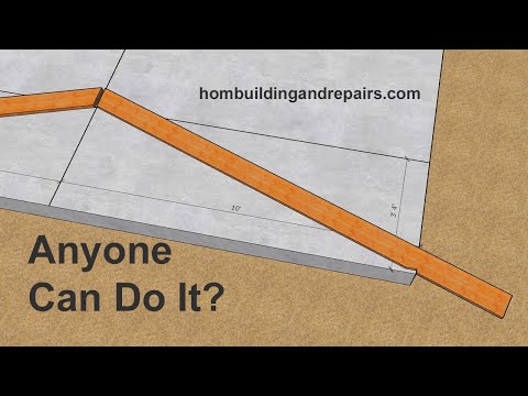 EASIEST Method Ever For Making Gable Roof Rafters Without Complicated Math Formulas