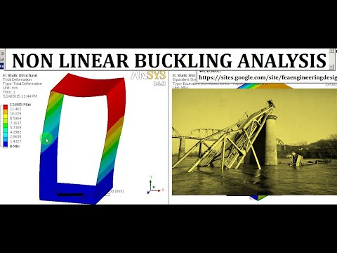 ANSYS Workbench | Buckling analysis | Nonlinear Large displacement analysis | Shell Elements | GRS |