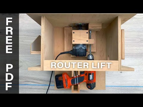 How to Make the Easiest and Cheapest Router Lift I Router  Lifting Attachment .  Woodworking 2.0