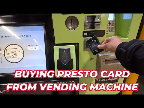 How to Buy a Presto Card from TTC Subway Station Vending Machine