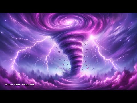 963Hz VIOLET FLAME HURRICANE • SUPPORT CLEARING UNWANTED ENERGIES • REIKI • WIND SOUNDS