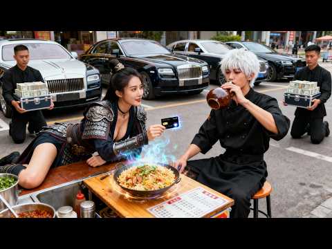 街邊擺攤的窮小子竟是存活萬年的天帝，被追殺的女武神只舔了一口炒飯，功力直接突破九重境，感激不盡獻身求娶！#短劇 #战神 #drama #逆袭 #打臉