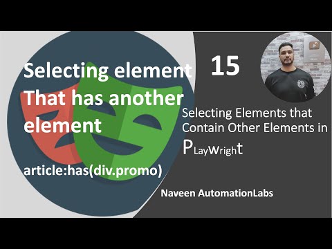 #15 - Selecting elements that contain other elements || Playwright with Java