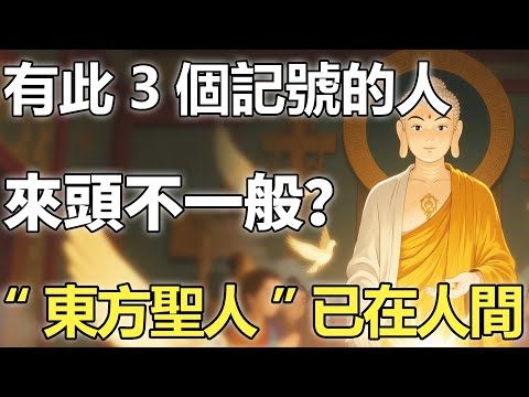 身上有此3個記號的人，來頭不一般？佛祖：“東方聖人”已在人間【輪回|因果|佛學】