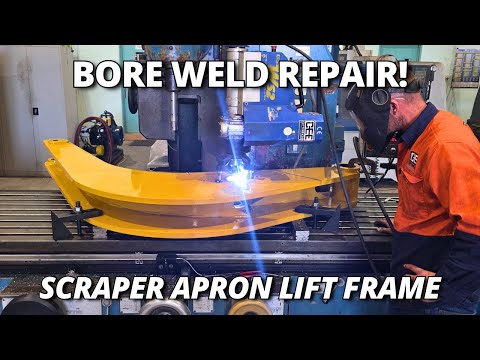 CAT 631 Apron Lift Frame Repair 🍌 | Bore Welding & Precision Boring