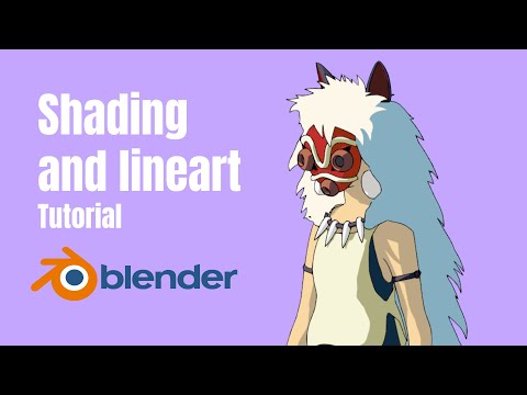 Toon shading and line art for characters/Blender tutorial
