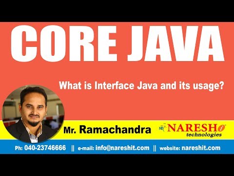 Core Java Tutorial | What is Interface Java and its usage? | Mr.Ramachandra