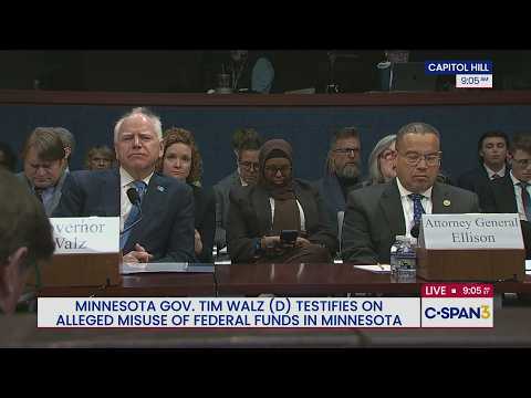 Gov. Tim Walz (D) Testifies on Alleged Misuse of Federal Funds in Minnesota