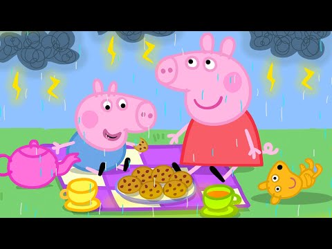 Peppa Pig & George Learns about Thunderstorms⚡️| Picnic in the Storm 🐽| Full Episodes | 25 Minutes
