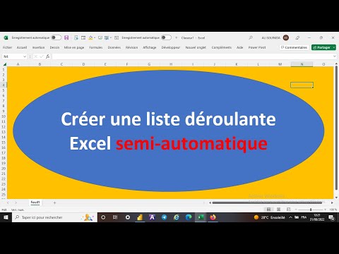 Créer une liste déroulante Excel semi automatique
