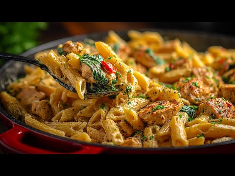 ¡Pasta igualita a la que hacía mi abuela italiana! Una pasta con pollo increíblemente tierna