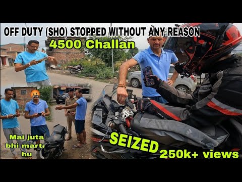 Road rage || Off-duty police officer (SHO) Stopped without any reason || 4500 ka Challan hogya ||
