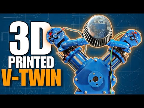 I 3D-Printed a V-Twin Fuel-Injected Engine