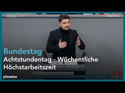 Bundestagsdebatte zum Achtstundentag - Wöchentliche Höchstarbeitszeit am 17.10.25