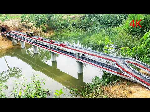 Design and Construction Of A Mixed Bridge With Two Rail Lanes and Two Road Lanes - 4K