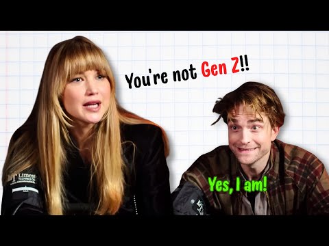 Funny moments with Jennifer Lawrence and Robert Pattinson in recent interviews *awkward*