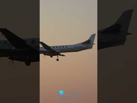 Fairchild Swearingen Metro Landing during Sunset