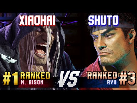 SF6 ▰ XIAOHAI (#1 Ranked M.Bison) vs SHUTO (#3 Ranked Ryu) ▰ High Level Gameplay