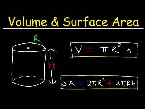 Volume of a Cylinder and Surface Area of a Cylinder