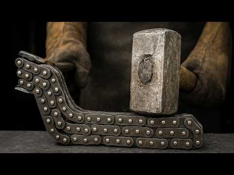 Forjando un Cuchillo Damasco de una Cadena | Patrón Único Paso a Paso