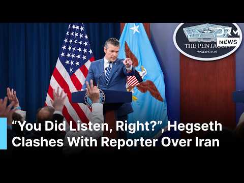 “You Did Listen, Right?” — Hegseth Clashes With Reporter Over Iran War in Heated Exchange | AC1G
