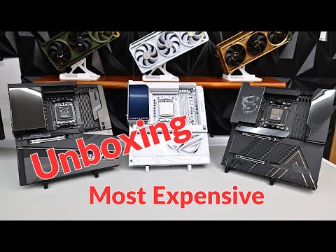 Unboxing the most expensive Motherboards: ASUS Glacial - MSI Godlike X -Gigabyte Aorus Xtreme X3D