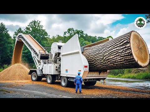 Dangerous Fastest Monster Wood Chipper In Acition | Incredible Tree Shredder Working #16