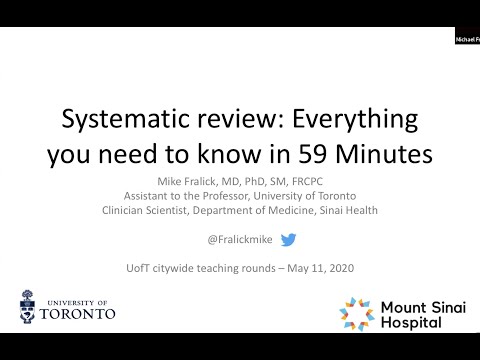 An Introduction to Systematic Review and Meta-analysis: Everything you need to know in 59 minutes