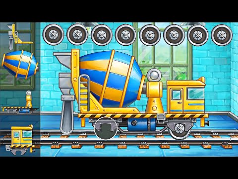Heavy Truck Games for Kids - Build Train Station Puzzle Game | Android Gameplay | Part 2
