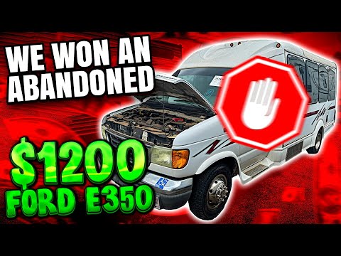 I Won a Broken 6.0 Ford E350 Diesel Bus from IAA Sight Unseen! Will it Run?