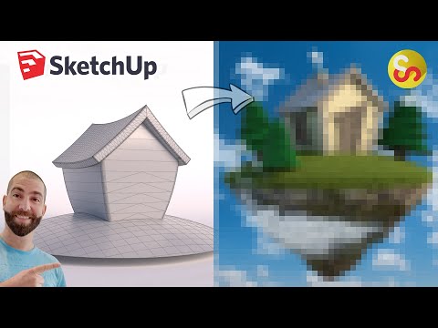 Floating House Island - Sketchup Step by Step Tutorial with Commentary - Part 1