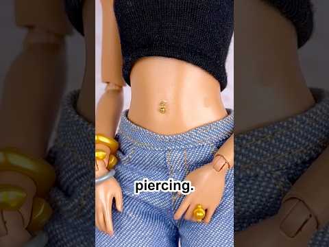 Giving Barbie a Gold Bellybutton Piercing…