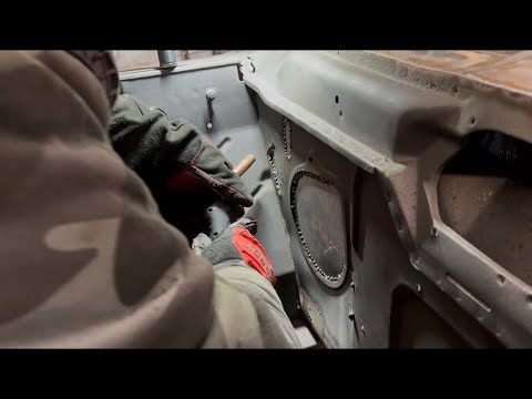 Welding up some of the firewall and fixing the front suspension mount