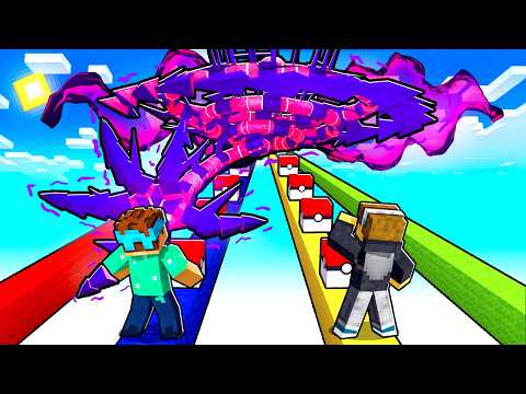 GOD POKEMON Pixelmon LUCKY BLOCK RACE in Minecraft!