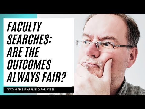Faculty searches: are the outcomes always fair? And what does 'fair' mean? #assistantprofessor #phd