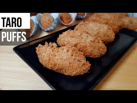 เผือก​ทอด​สอดไส้ (ติ่มซำ) - ເຜືອກ​ທອດສອດໄສ້ -Taro puffs - Fried taro dumplings - Dim sum