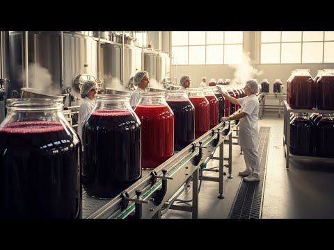 Inside an Elderberry Syrup Factory From Berry Extraction to Bottled Immune Booster (Full Process)