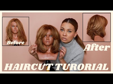 OLD MONEY AESTHETIC HAIRCUT | SHOULDER LENGTH LAYERS/CURTAIN BANGS HAIRCUT TUTORIAL | Brittney Gray