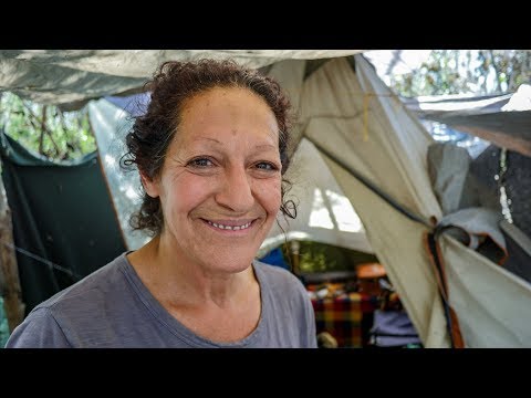 Homeless Woman Shows How She Lives in a Tent