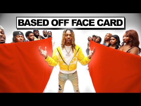 BLIND DATING BASED OFF FACE CARD!