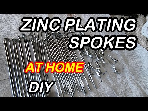 How to zinc plate at home - DIY - Using a plating kit to zinc plate motorcycle spokes.