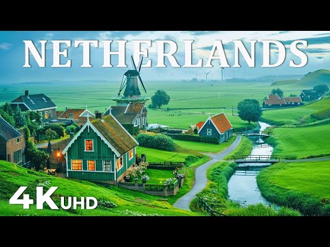 Netherlands 4K | Discover the Land of Windmill Villages, Tulip Fields & Peaceful Canals