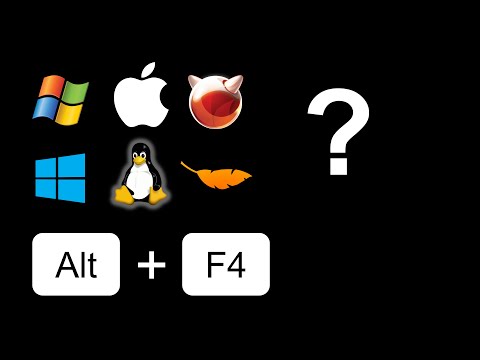What happens if you press Alt+F4 in different OSes?