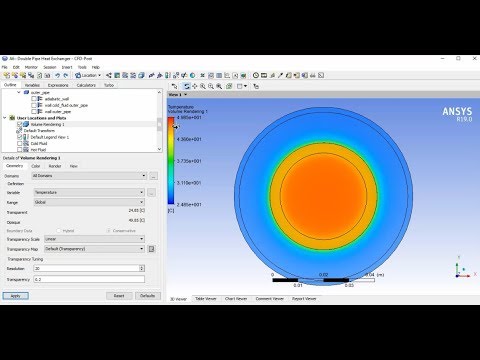 CFD Analysis of Double Pipe Counter Flow Heat Exchanger - ANSYS Tutorial