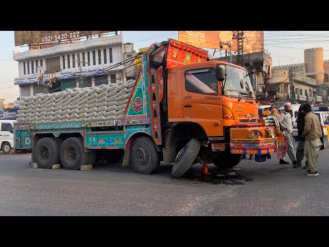 Cement Overload Breaks Truck Axle – Emergency Roadside Restoration