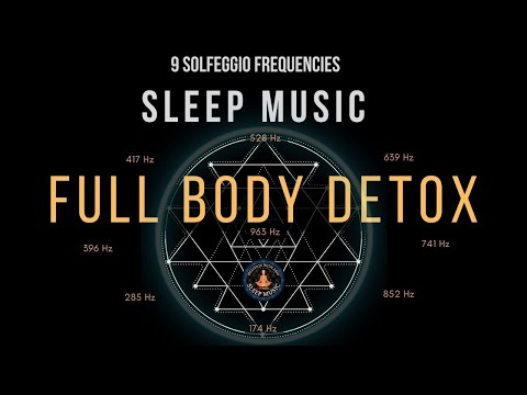 BLACK SCREEN SLEEP MUSIC ☯ All 9 solfeggio frequencies ☯ Deep Sleep
