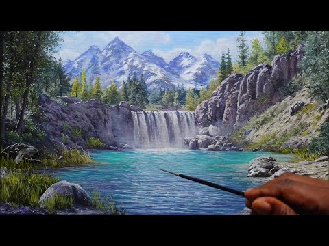 How To Use Oil For Beautifull Waterfall | Time Lapse
